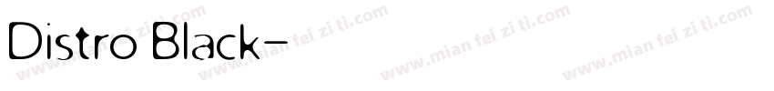 Distro Black字体转换